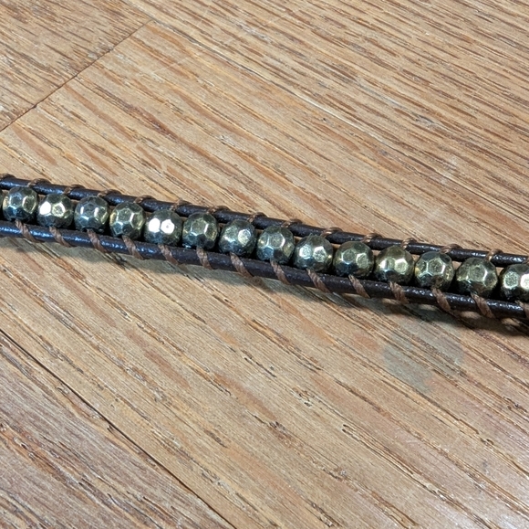 β¨ Dazzling Double Wrap Beaded Leather Bracelet β Effortlessly Chic & Boho Glam! - Picture 2 of 7